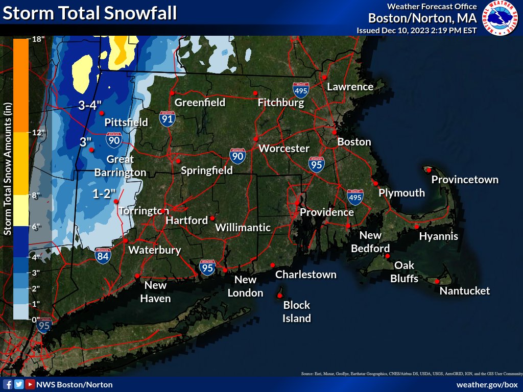 NWSBoston's tweet image. 4 PM Sunday STORM UPDATE:
* 2-6"+ of rain, highest amounts across central MA and east-central CT. Flooding likely
*Wind gusts to 60mph possible across SE MA/Cape Cod
*Minor accumulations (1-4") of snow possible above 600" in western MA
*Coastal Flooding in Narragansett Bay