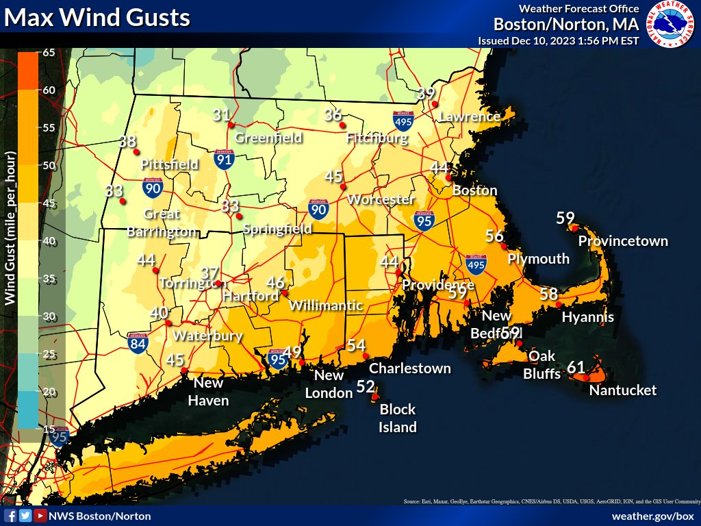 NWSBoston's tweet image. 4 PM Sunday STORM UPDATE:
* 2-6"+ of rain, highest amounts across central MA and east-central CT. Flooding likely
*Wind gusts to 60mph possible across SE MA/Cape Cod
*Minor accumulations (1-4") of snow possible above 600" in western MA
*Coastal Flooding in Narragansett Bay