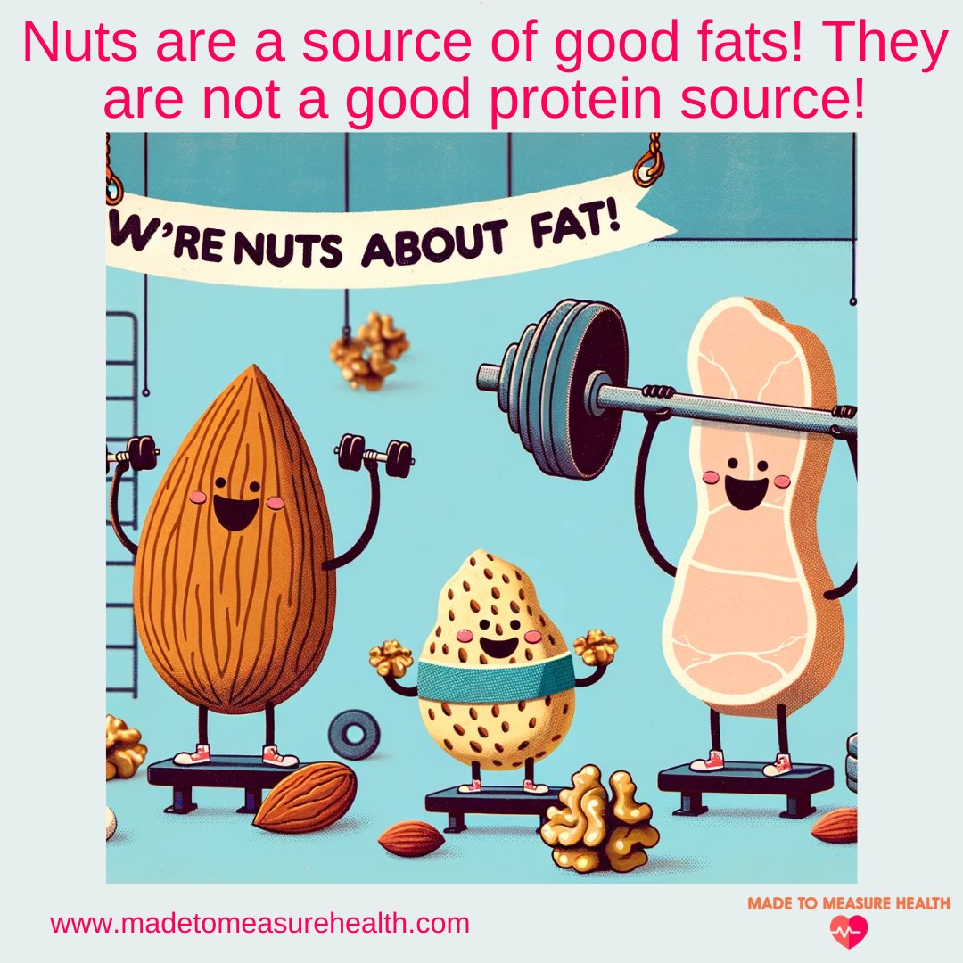 Cracking the nut on #HealthyEating! 🥜✨ While nuts pack a punch with heart-healthy fats, they're not the protein powerhouses you might think they are. Enjoy them for their nutrient-rich profiles.🌰💪 #NutsForNuts #GoodFats #NutritionFacts #HealthySnacking