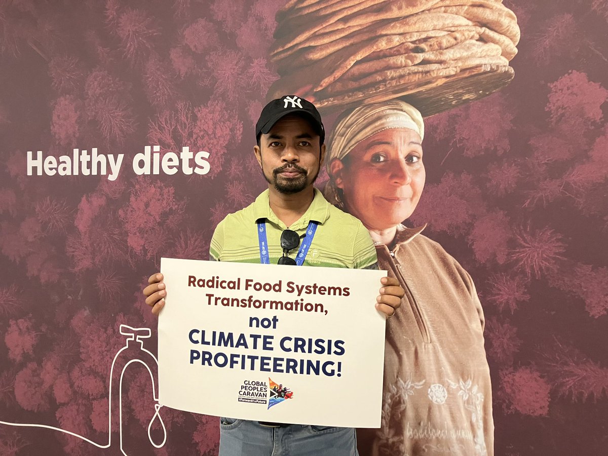 OurFoodSystems's tweet photo. There can be no #climatejustice without people’s #foodsovereignty.
There can be no #climatejustice without #agroecology.
There can be no #climatejustice without genuine land reform.
#COP28
#OurFoodSystems #ForwardTheFuture https://t.co/il1t1kwElU