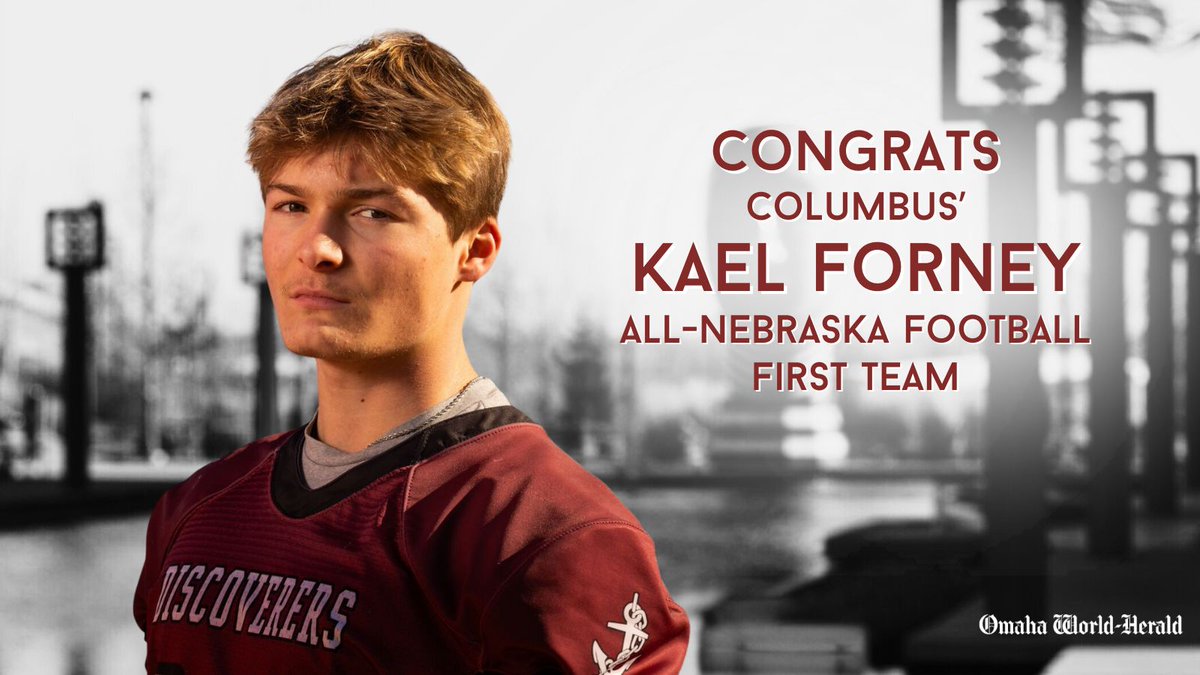 Congrats to Columbus’ Kael Forney (<a href="/KaelForney1/">Kael Forney</a>) for being selected to the 2023 All-Nebraska football team!

Meet the team: omaha.com/sports/high-sc… #nebpreps <a href="/DiscovererFB/">Columbus Football</a>