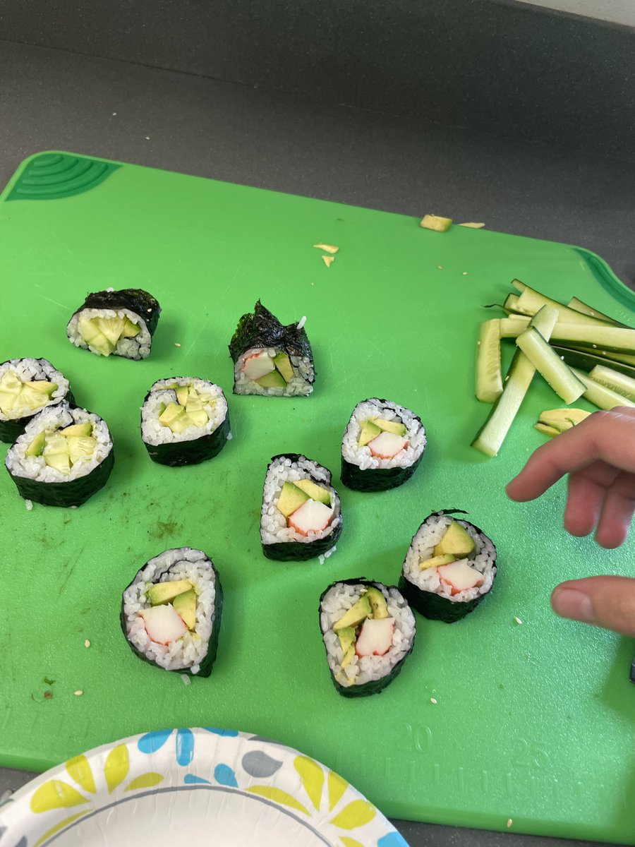 Student made California Sushi Rolls! #Horizons #theSMSD #SMSDTimetoShine