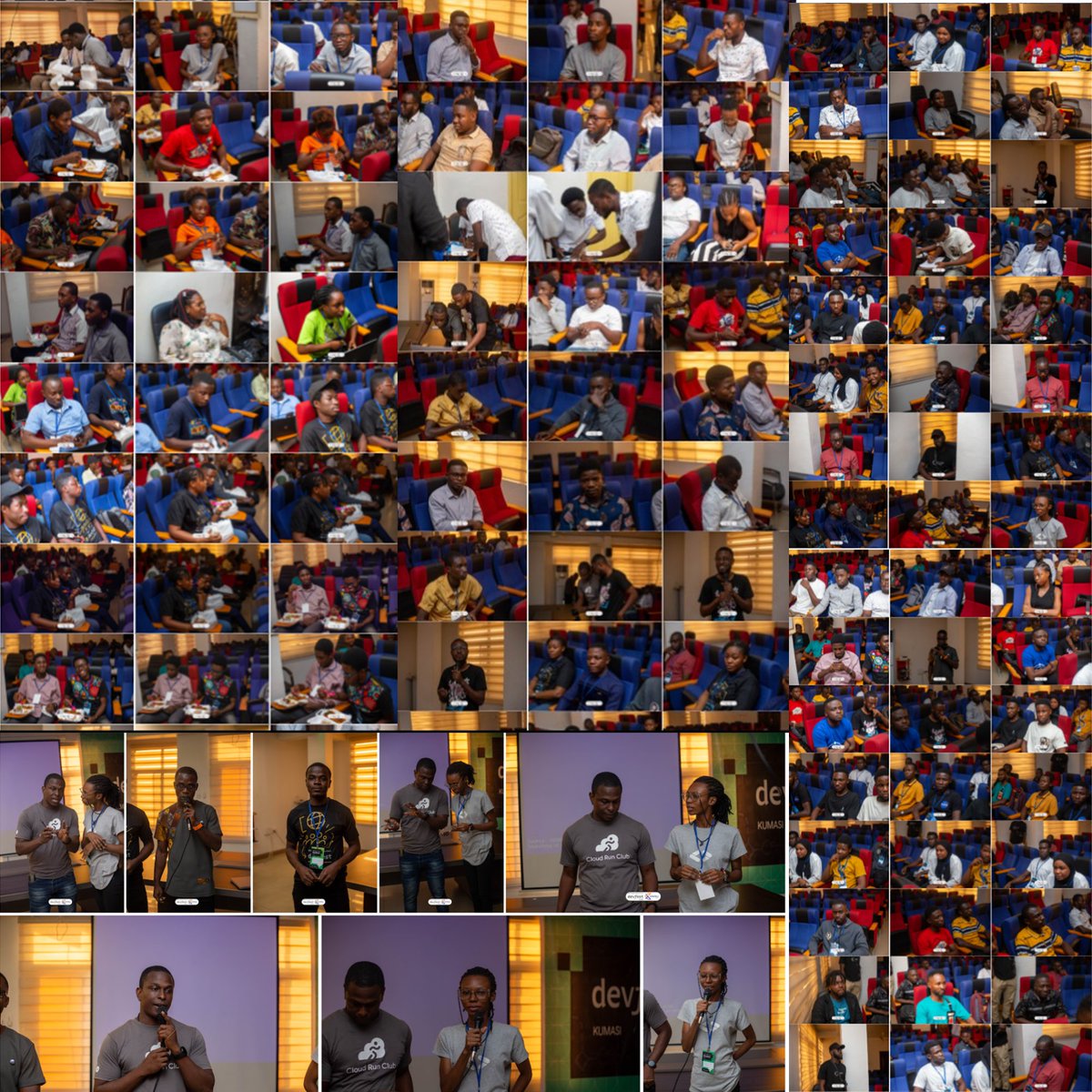 GDG_Kumasi's tweet photo. We talked about it for months💭,
it happened in a day and we will remember it for a lifetime.🥹
It was a day filled with the hum of ideas💡, the buzz of discovery🫴🏽, and the click of code. 💻

For #DevFestKumasi 🇬🇭, we say, Thank you and "See you next year!"😉
🔴🔵🟢🟡
#Devfest23 https://t.co/96VUpOOAPI