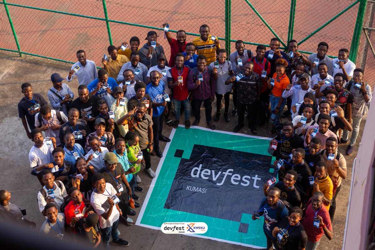 GDG_Kumasi's tweet photo. We talked about it for months💭,
it happened in a day and we will remember it for a lifetime.🥹
It was a day filled with the hum of ideas💡, the buzz of discovery🫴🏽, and the click of code. 💻

For #DevFestKumasi 🇬🇭, we say, Thank you and "See you next year!"😉
🔴🔵🟢🟡
#Devfest23 https://t.co/96VUpOOAPI