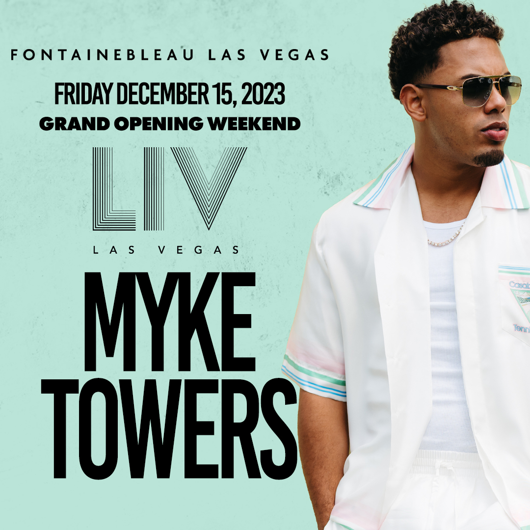 The LIV Las Vegas Grand Opening Weekend excitement continues with @myketowers.🍾 Catch his performance FRIDAY, December 15th. Tickets & Reservations: LIVNIGHTCLUB.COM