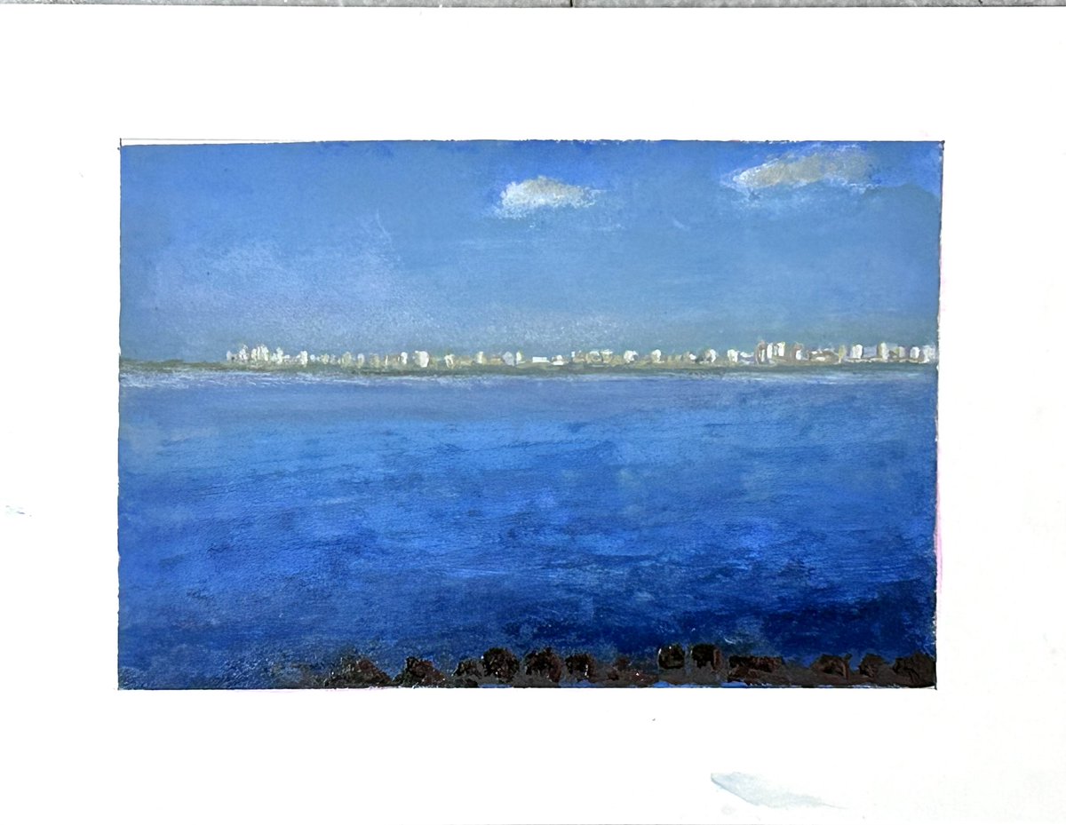 Day 44/50 to 50 Marine Drive 6x9 inches Gouache 12/10/23 Mumbai