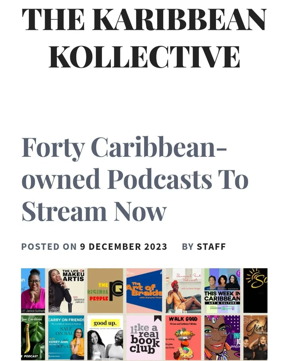 The Sunbeam Chats Podcast has been listed as one of the Forty (40) Caribbean-owned Podcasts to Stream Now. Listen on Spotify, Socials or online. #Podcast #SunbeamChats 
sunbeamchatspodcast.buzzsprout.com