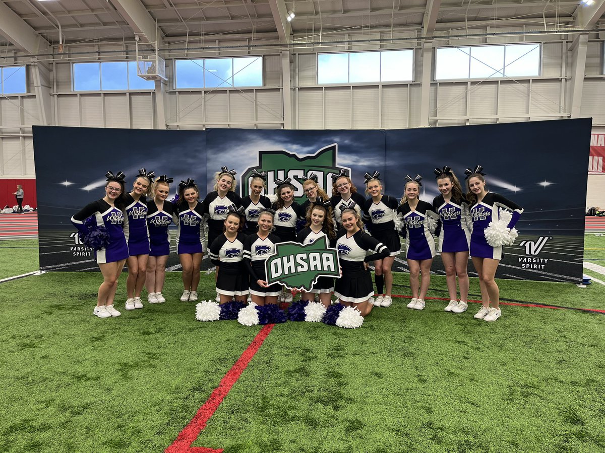 MsHartmanKHS's tweet image. 🌟 OHSAA Spirit went wild for the cats! @KeystoneCheer , fueled by Wildcat pride, secured their spot in the state championships, bringing home a proud 6th place in Division 5 to Lagrange! 🏆🎀 Way to go, ladies – your spirit shines bright! 💜📣