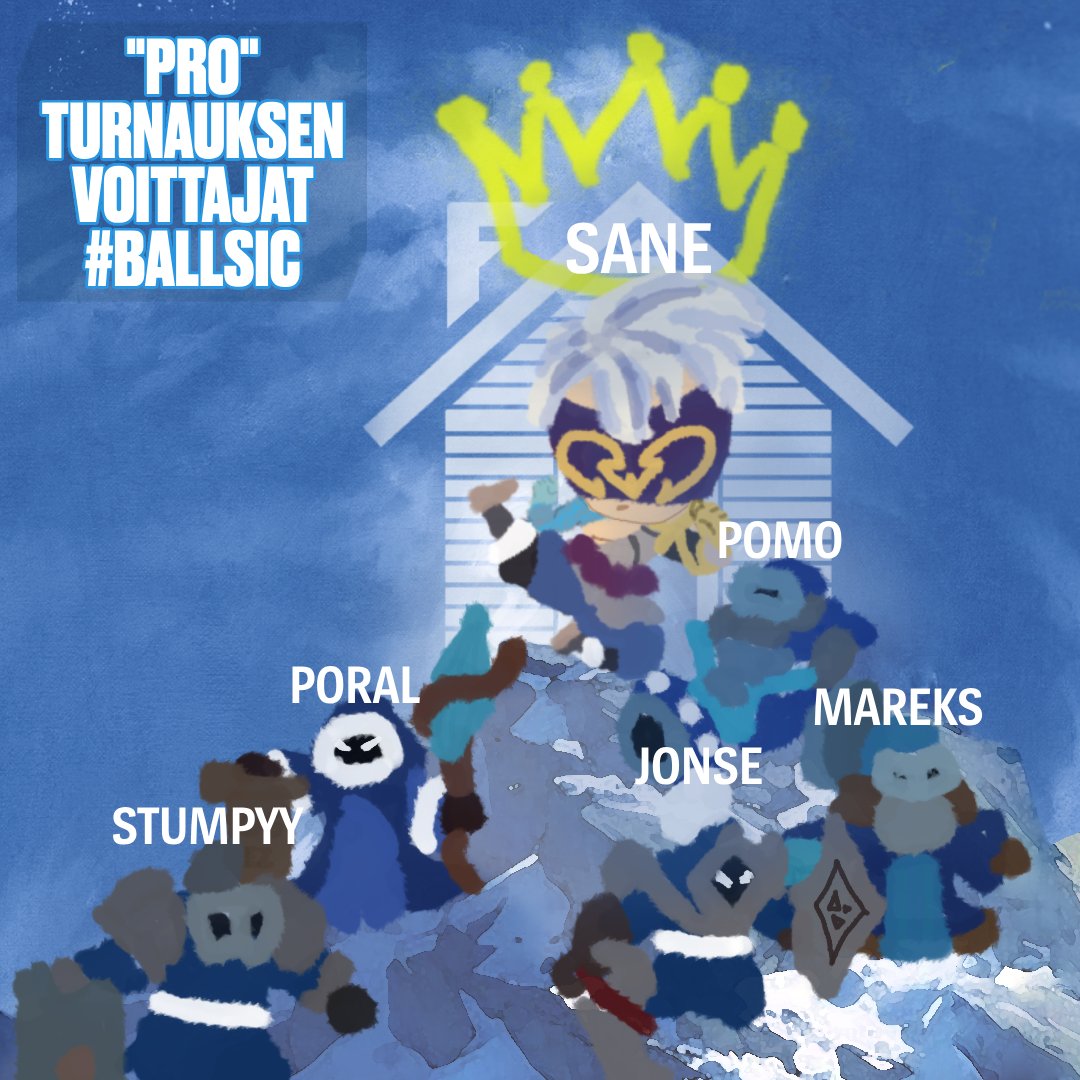 ONNITTELUT
👑"PRO" TURNAUKSEN 👑

VOITTAJILLE:
#BALLSIC!

JOULU #RIEHA