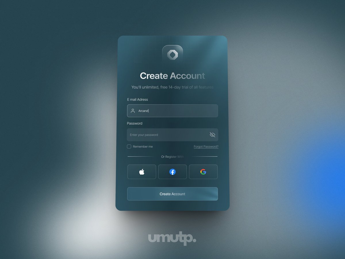 Umutp__'s tweet photo. ✨ Time for a login screen revolution! Here's my design.  #UI #Login #updesign   🚀 https://t.co/0GUqzgrPb4
