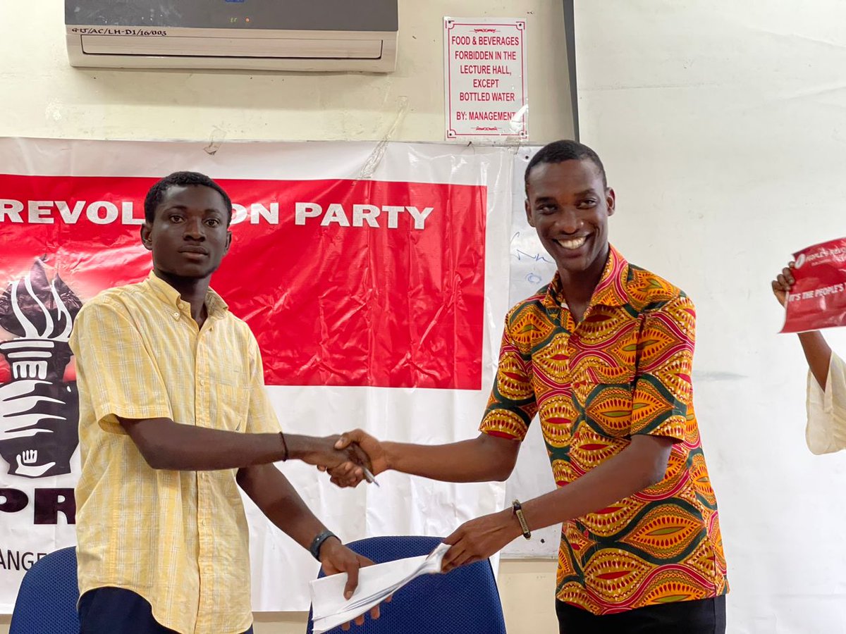 revolution48394's tweet photo. Comrade Mitchell Asare Amoamah has  successfully filed his nomination to contest for our party's presidential nomination. #Itsthepeoplestime #polcom23 https://t.co/wmOTrgLcFc