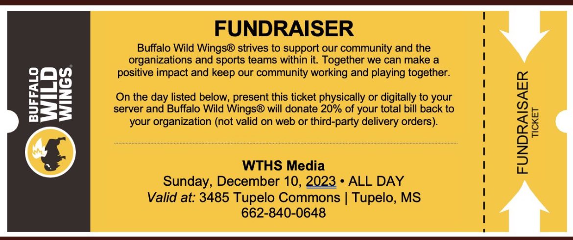 Thanks <a href="/DanOropezaTV/">Daniella Oropeza</a> for supporting our Buffalo Wild Wings fundraiser!!!! Our fundraiser continues until 9pm tonight. To go orders count too. Just be sure to show the digital ticket. #studentjournalism