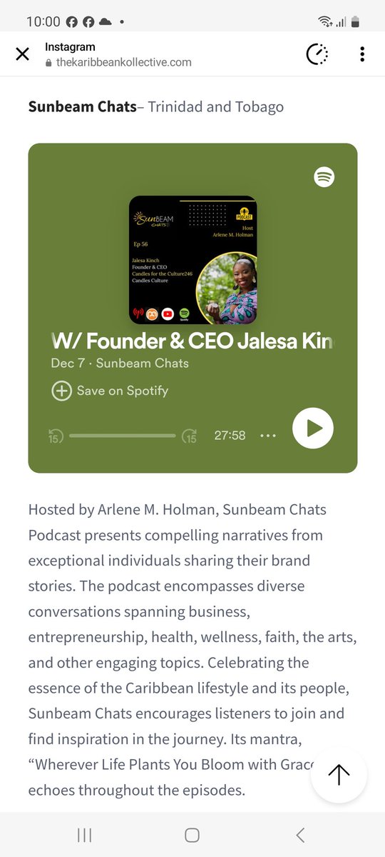 Streaming Now..Sunbeam Chats Podcast. Listen on Socials, Spotify or online inspiring stories by amazing men from the Caribbean. #Podcast  sunbeamchatspodcast.buzzsprout.com