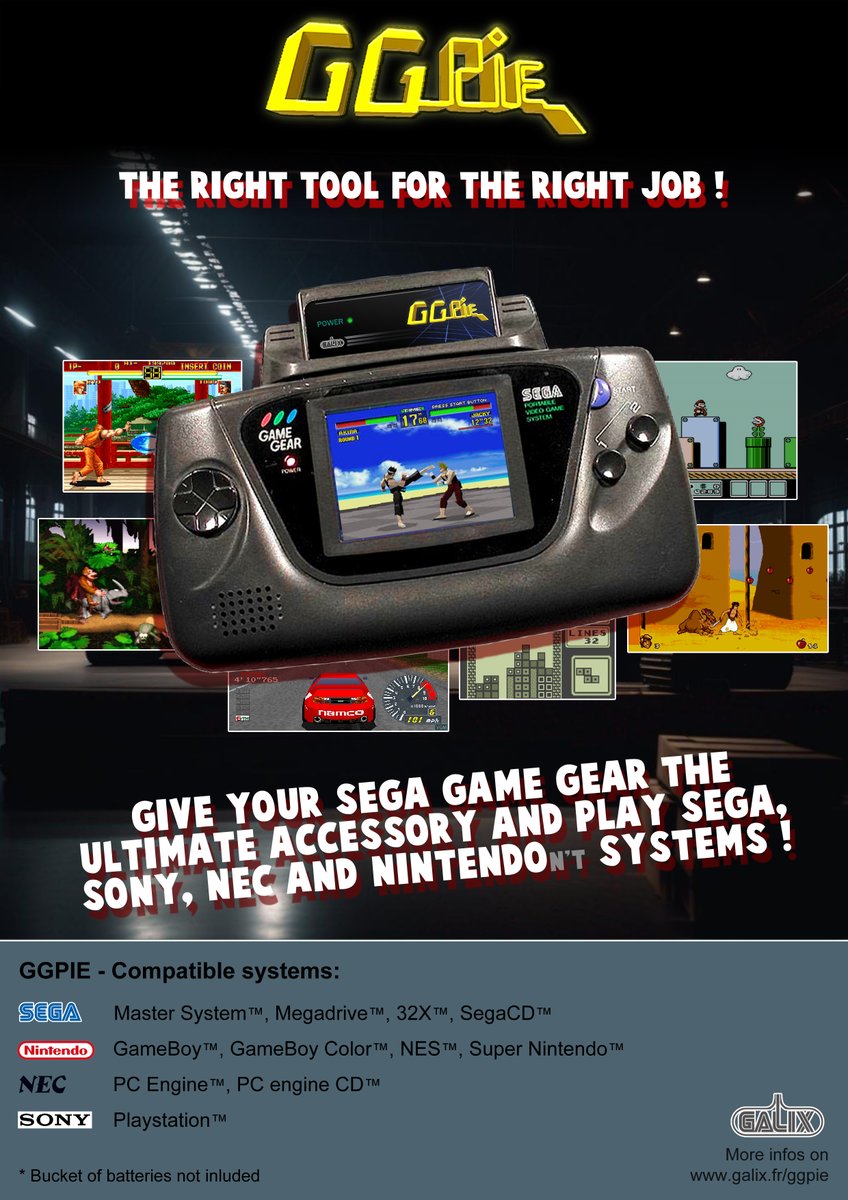 Galix's tweet photo. GGPie Project for our beloved #sega #gamegear 😌 https://t.co/YdXNjeHAKE