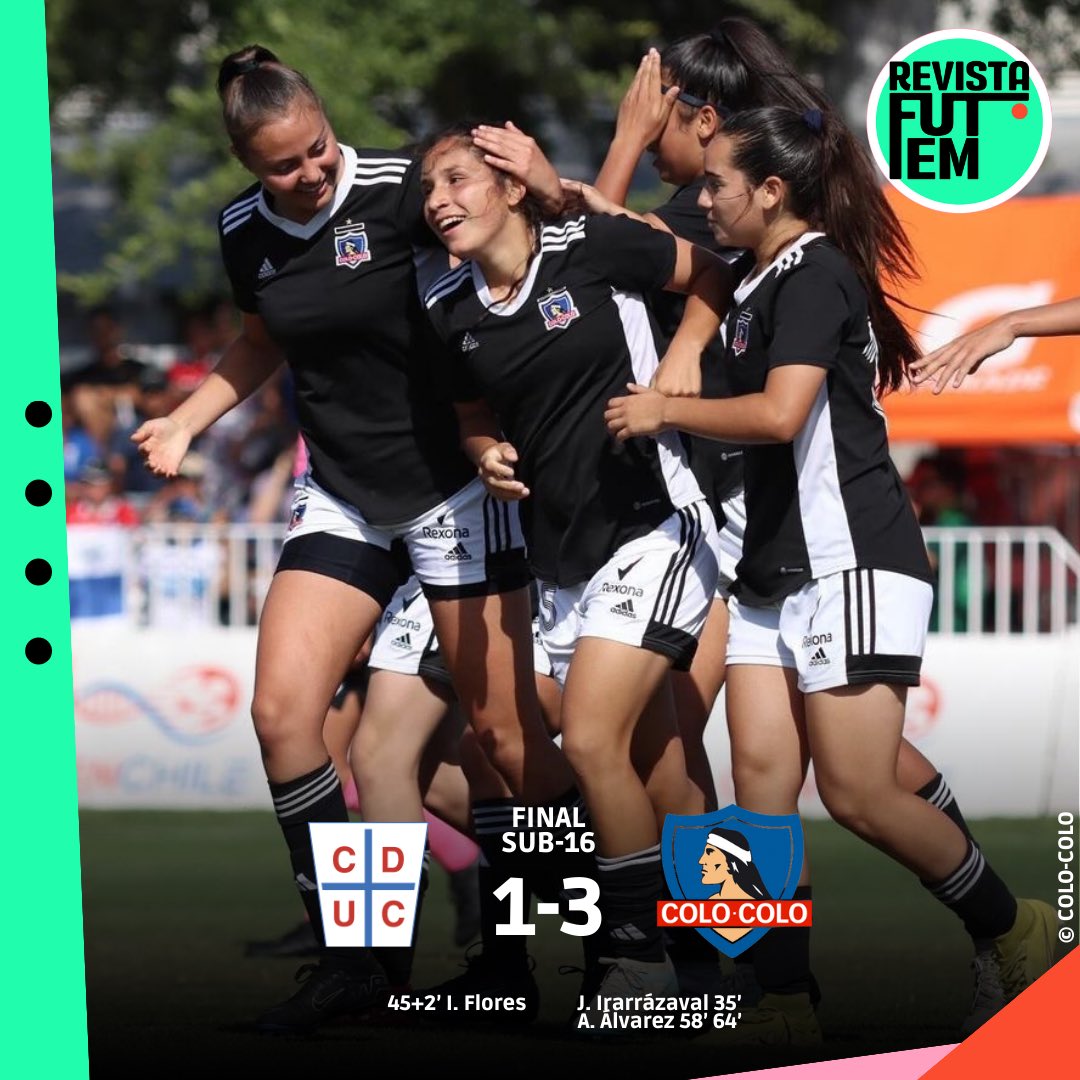 revistafutfem's tweet photo. CAMPEONAS CLAUSURA SUB-16: COLO-COLO. https://t.co/ANOX0upogM