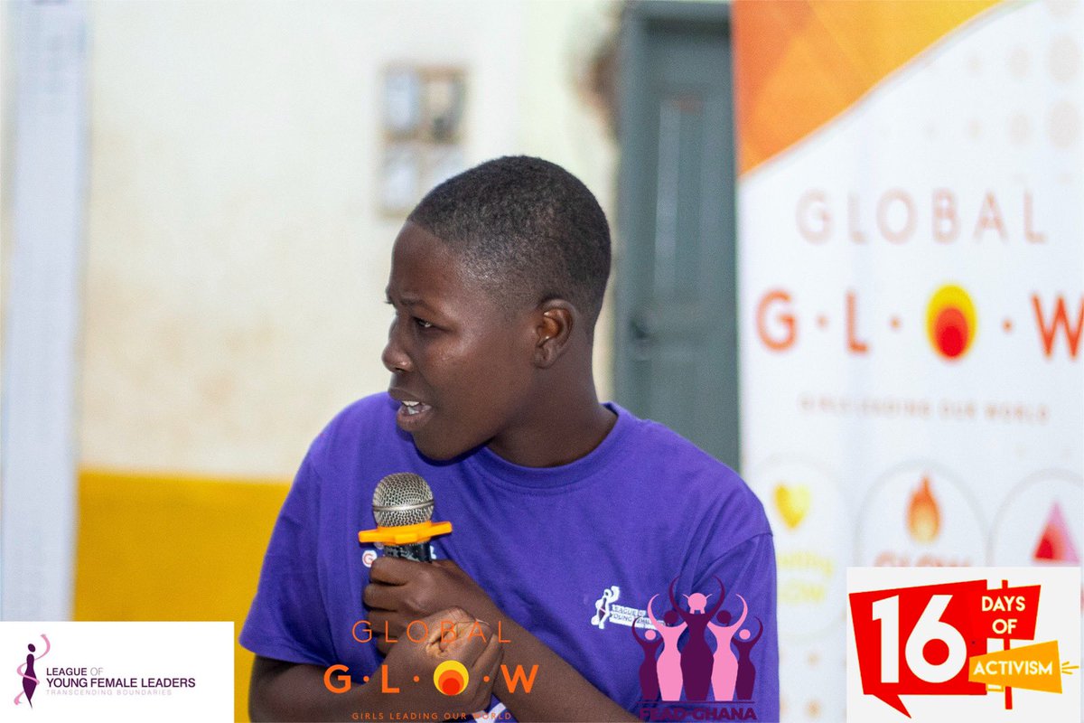 feadghana's tweet photo. Glow club girls treated audience to poetry on #GBV and #SRGBV conscientizing their colleagues to find their voices to speak out, build supportive networks, leave unhealthy relationships, seek help and the need to call others to action. #16DaysActivism https://t.co/qaRzOEzc50