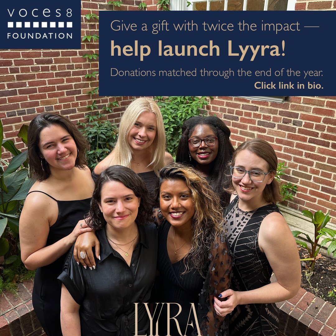 VOCES8 Foundation (@v8_foundation) on Twitter photo Introducing our new US-based upper voice ensemble, Lyyra! ⭐️
Celebrate #WorldChoralDay with a gift to support Lyyra's founding. Double your impact through year-end. Learn more: bit.ly/US-Campaign_Ly…
#voces8 #singers #Lyyra Introducing our new US-based upper voice ensemble, Lyyra! ⭐️
Celebrate #WorldChoralDay with a gift to support Lyyra's founding. Double your impact through year-end. Learn more: bit.ly/US-Campaign_Ly…
#voces8 #singers #Lyyra