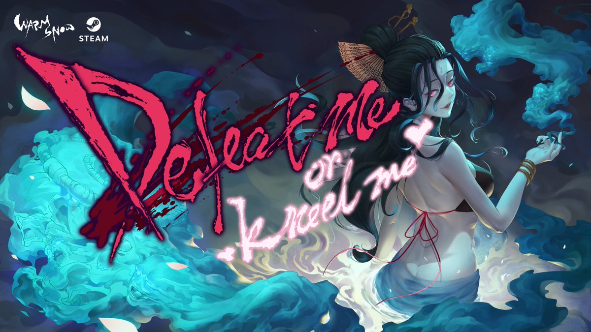 WarmSnowGame's tweet photo. DEFEAT her or KNEEL her!  
ACT / Roguelite lovers, Do you dare to challenge this dark fantasy world?
#warmsnow #roguelite #videogames #Steam #Darkfantasy https://t.co/AILIGH4Jzq