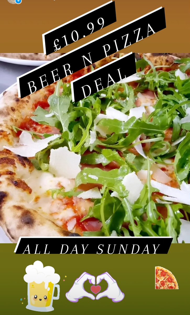 £10.99 Beer N Pizza Deal All day Sunday 🫶 @pepenero_uk