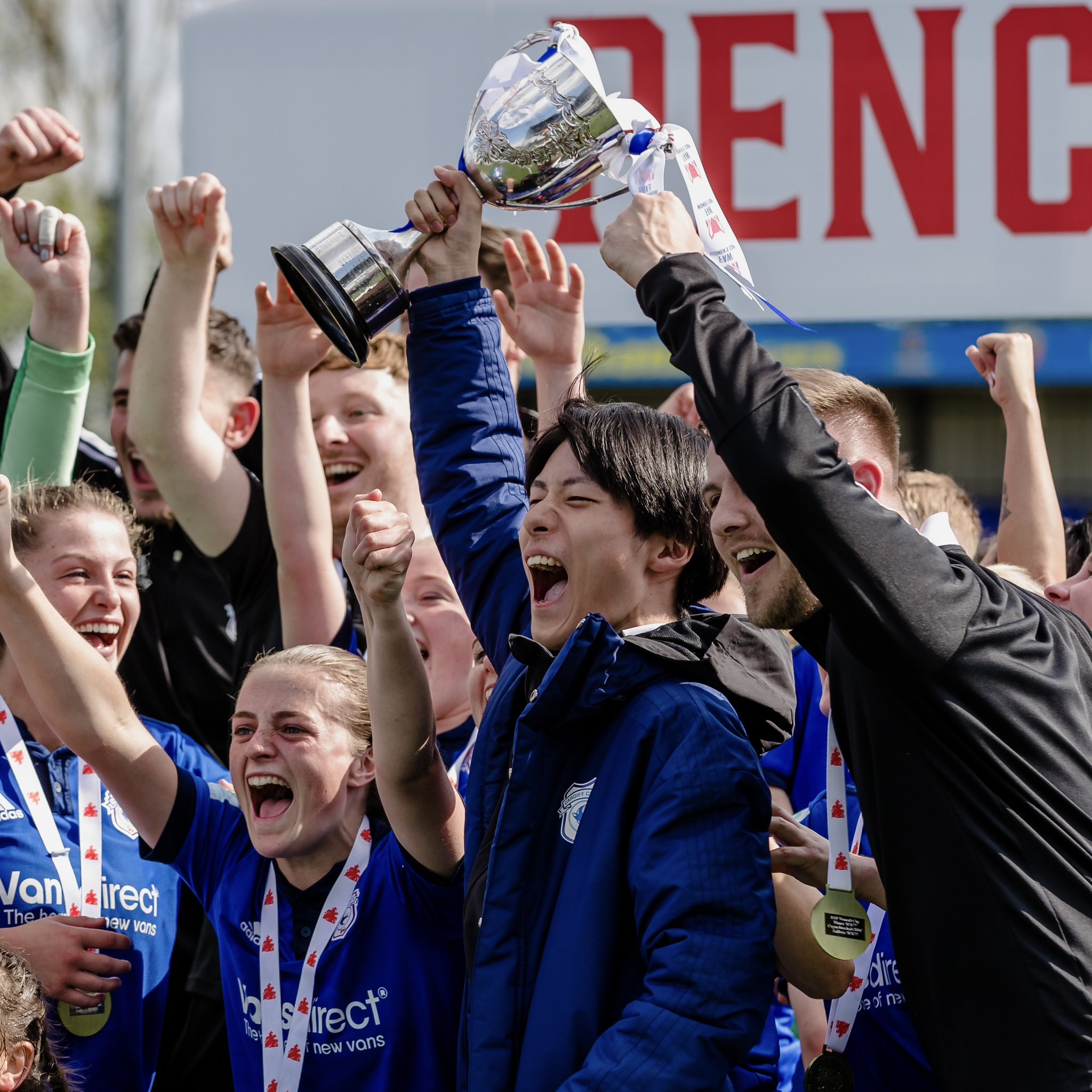 Cardiff City FC Women on X: A fantastic way to end a remarkable campaign!  🏆 Congratulations, #Bluebirds! 💙 #CityAsOne, @AdranLeagues