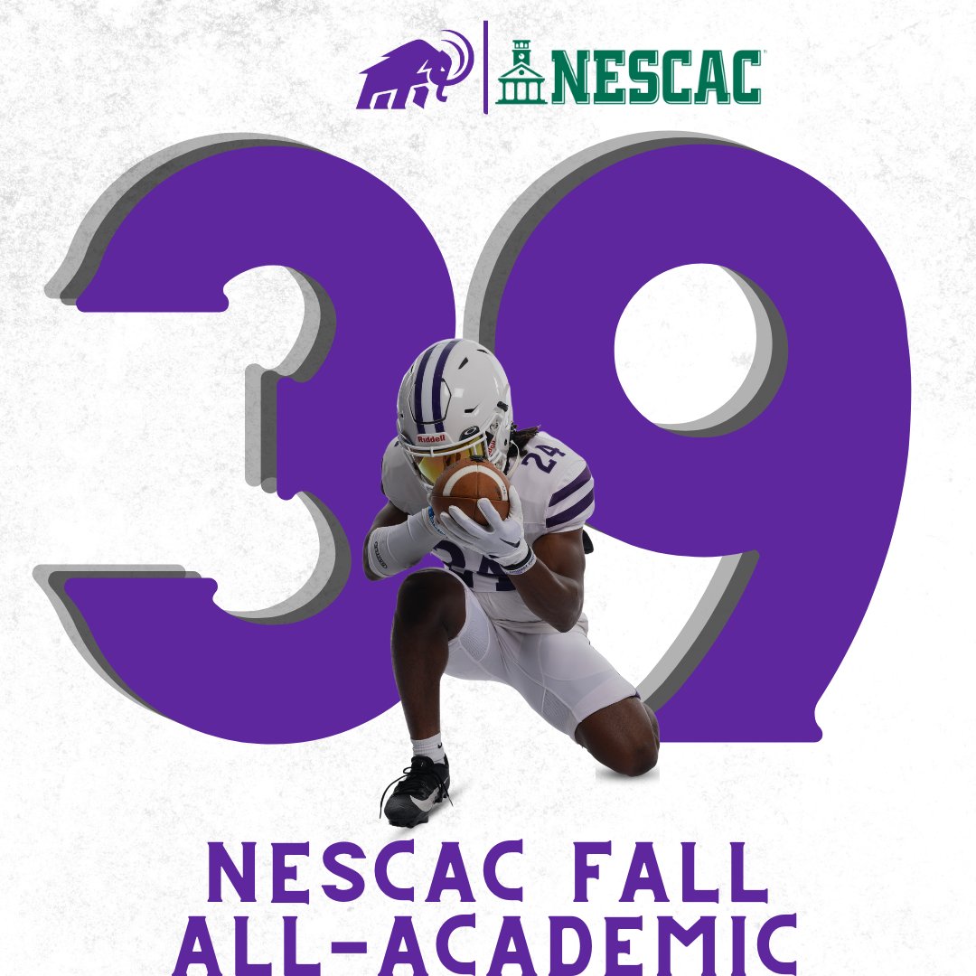 39 of our players made the NESCAC Fall All-Academic Team! The award is for individuals sophomore year and above that have a cumulative GPA of a 3.5 or more on a 4.0 scale. #CrankIt #TrustTheTusk