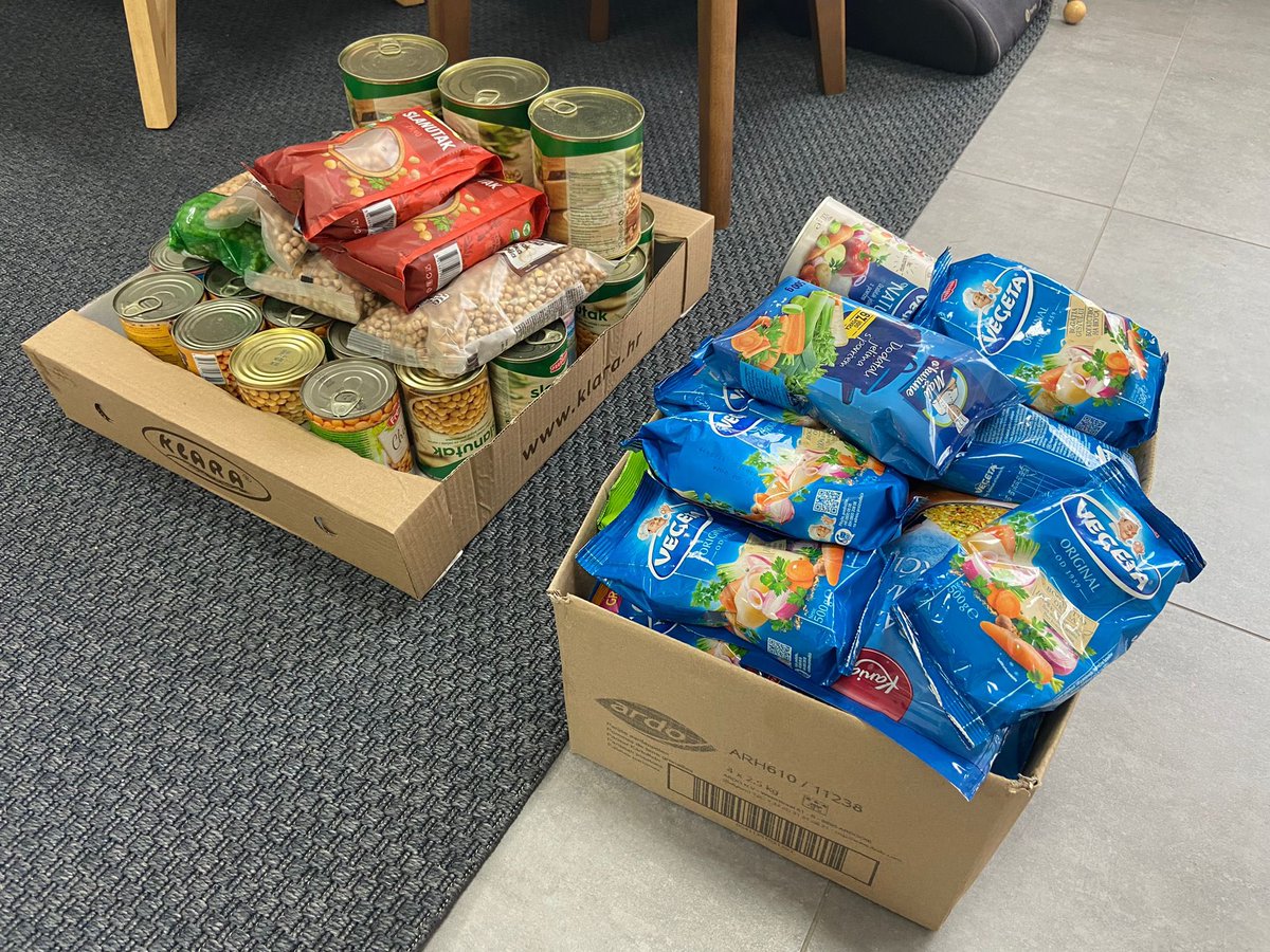 Very grateful to #schools across #Croatia who are donating rations to @HumanityFirstHR which will be used to produce rations packs for vulnerable families at the end of the year