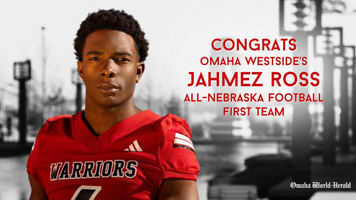Congrats to Omaha Westside’s Jahmez Ross (<a href="/Jahmezross_/">Jahmez</a>) for being selected to the 2023 All-Nebraska football team!

Meet the team: omaha.com/sports/high-sc… #nebpreps <a href="/WHS_WarriorFB/">Omaha Westside Warrior Football</a>