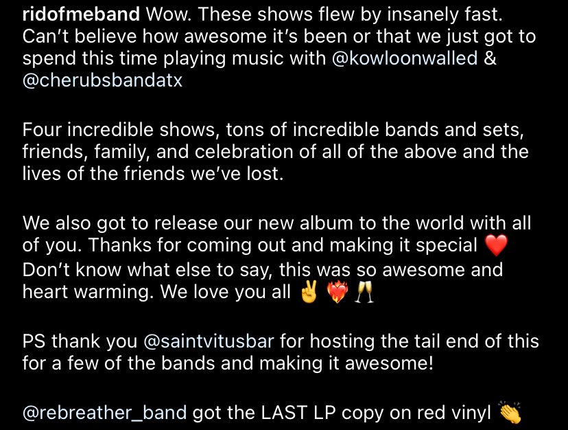 Amazing release shows with <a href="/kowloonwalled/">Kowloon Walled City</a> &amp; Cherubs ❤️