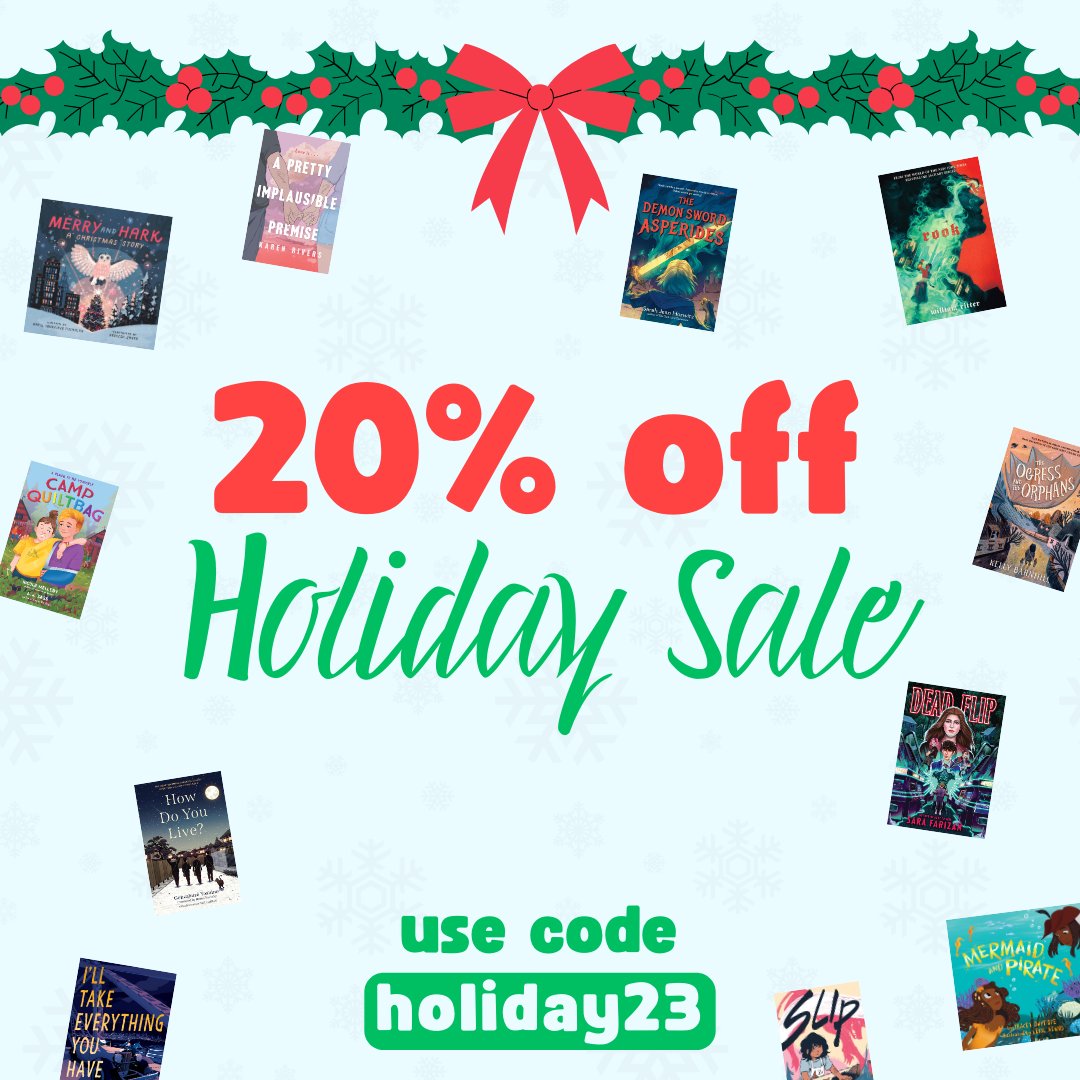 Use code HOLIDAY23 on our website (algonquinyoungreaders.com) to get 20% off everything! This sale ends 12/31, so don't delay!