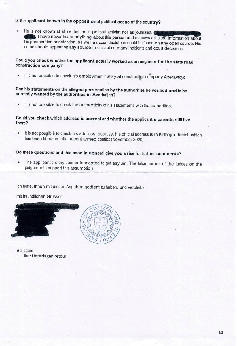 BloggerSuleyman's tweet image. SOS 🆘📢 Help me urgently
I am 🇦🇿Azerbaijani political blogger Suleyman Suleymanli. I am asking all international human rights organizations to help me urgently. I received information that the Swiss government will deport me and my family to Azerbaijan. On 07.04.2021, the…