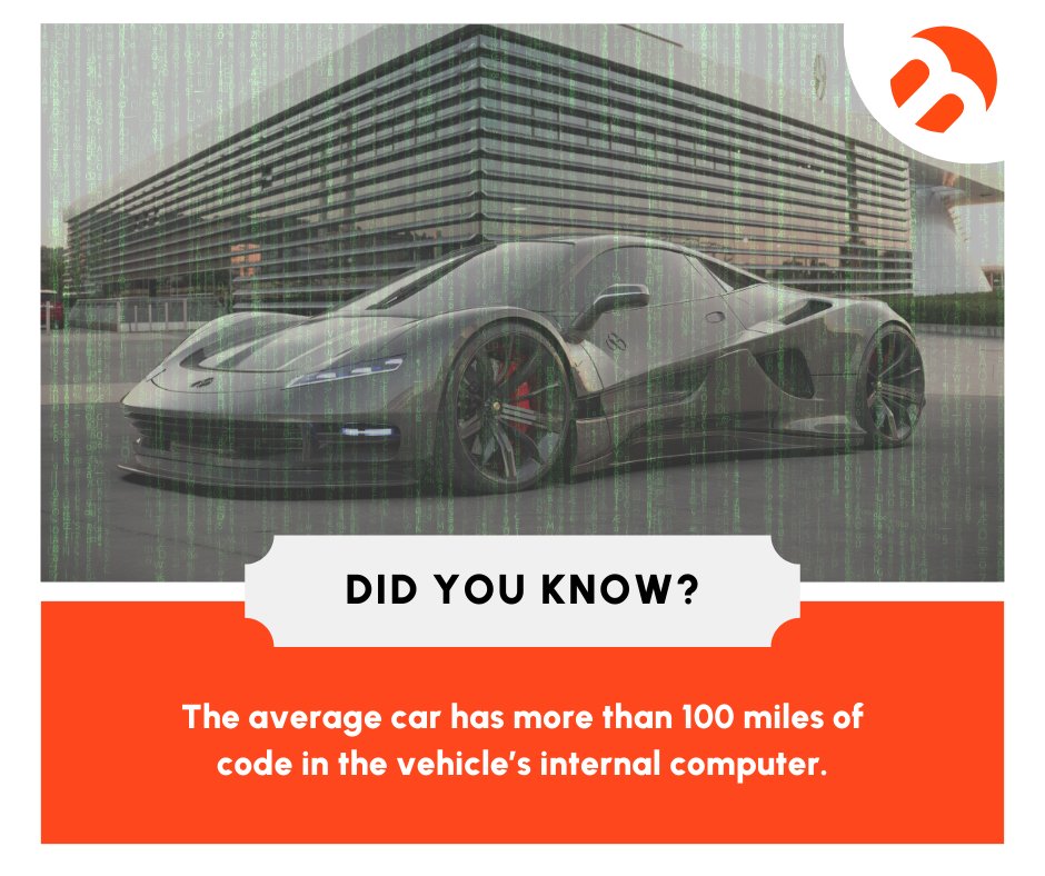 🚗💻 Unlocking the Code Mysteries! Did you know that the average car is like a rolling computer with over 100 miles of code running its internal systems? 🤯🌐

Ever wondered how all that code squeezes into your vehicle's computer?

#CodeInCars #TechMarvels #DigitalDrive