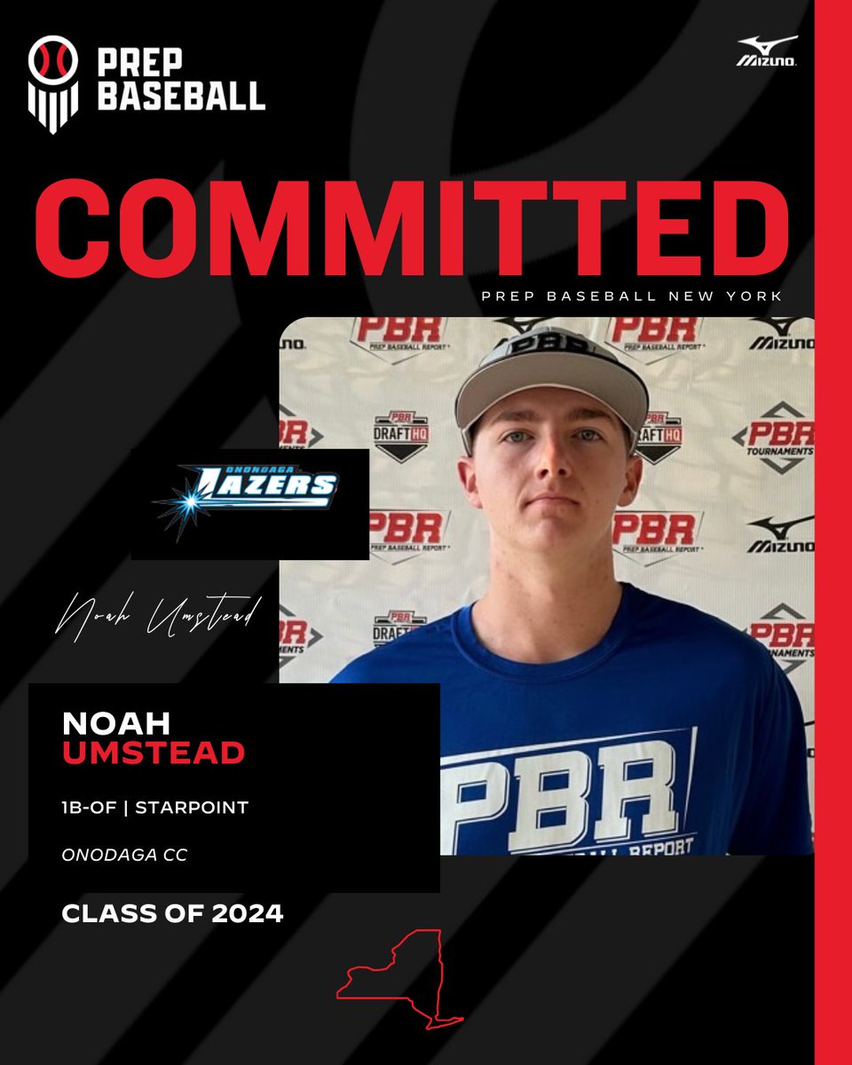 🔥Commitment Watch🔥

2024 1B|OF Noah Umstead (Starpoint) has committed to Onondaga CC #congrats

❗2023 NY State Games❗
❗2023 Northeast Senior Games❗
❗2022 NY State Games❗

<a href="/baseball_occ/">OCC Lazers Baseball</a> | #committed