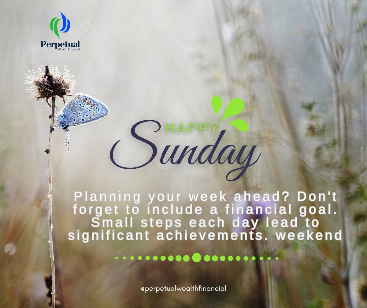 Planning your week ahead? Don't forget to include a financial goal. Small steps each day lead to significant achievements. 🗓️ #FinancialPlanning #SundayGoals #SuccessAhead