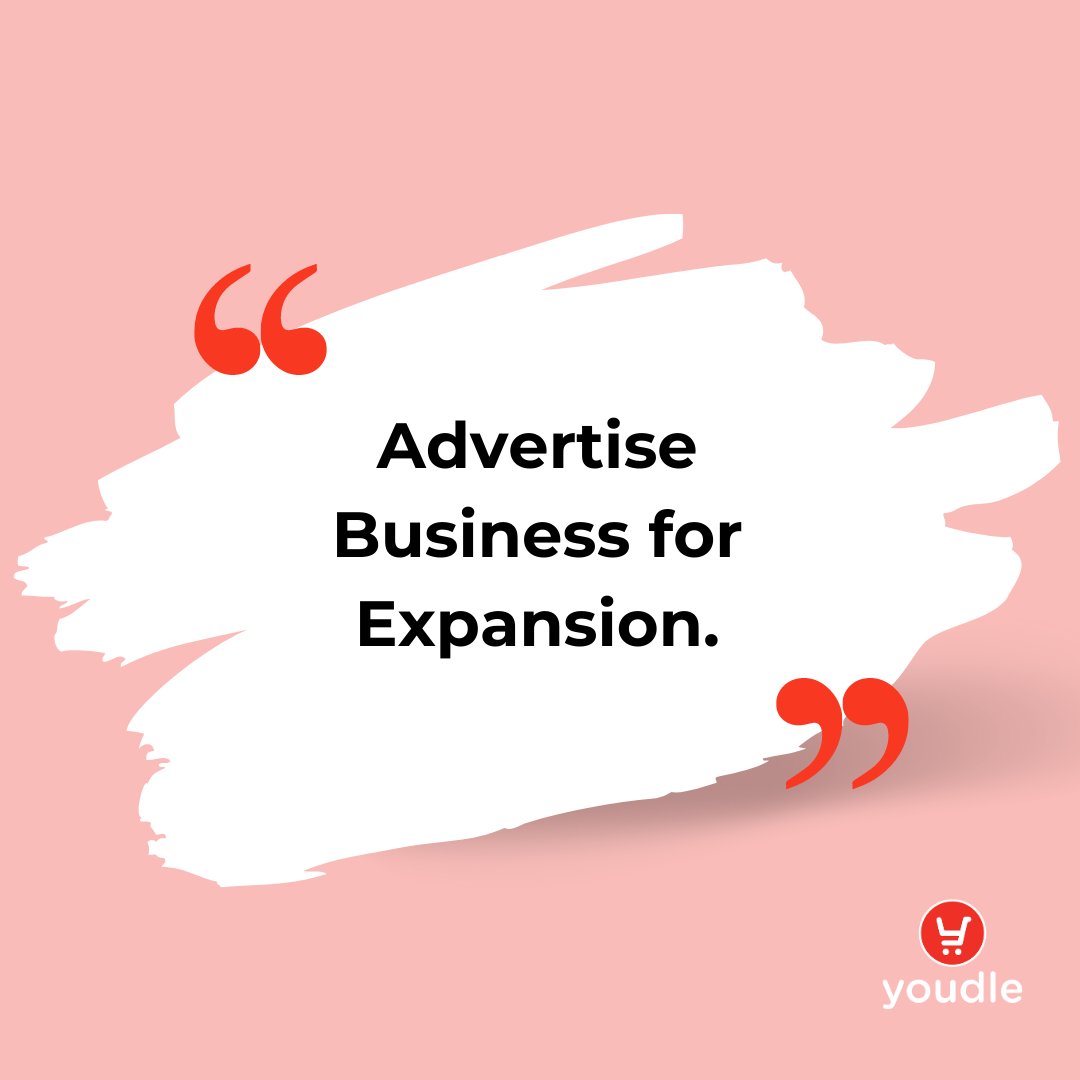 Looking to expand your customer base? 🌍 Advertise your business on YoudleIt.com to reach a wider audience and increase your market reach. Contact Youdle at marketing@getyoudle.com for enhanced customer outreach! #MarketExpansion #YoudleIt #CustomerEngagement