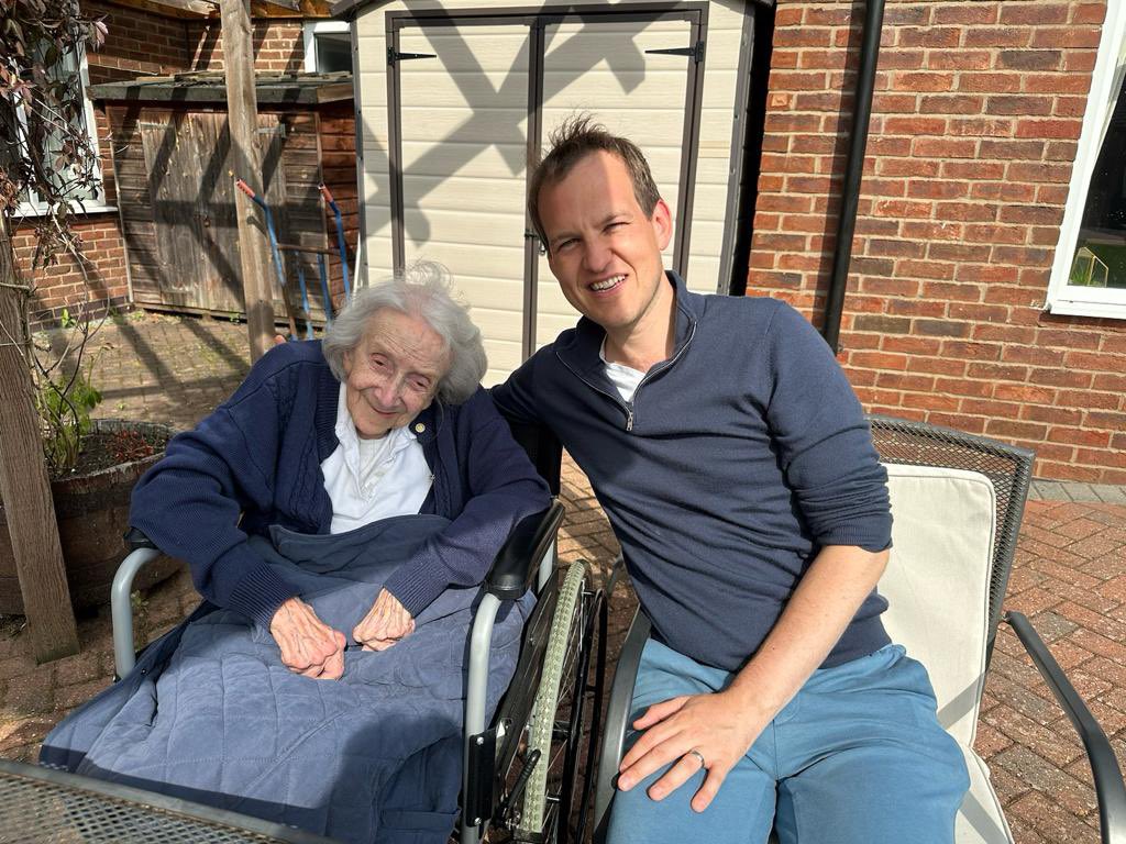 PS: me and Granny in September - still sharp and lucid at 99