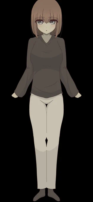 #け絵 自キャラちゃんの全身立ち絵
