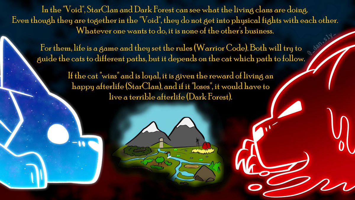 This is a concept for StarClan and the Dark Forest of my Oc comic ...