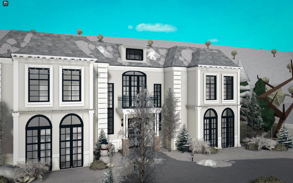 french winter chateau - 220K exterior speedbuild out now! youtu.be/cmfYd0Rk5no #roblox #bloxburg #bloxburgbuilds #alauro #frenchchateau #speedbuild