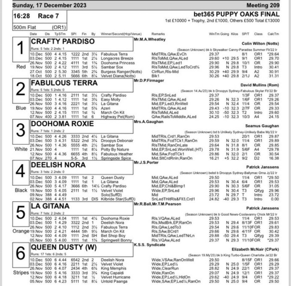 Bet365 Puppy Oaks Final ⬇️