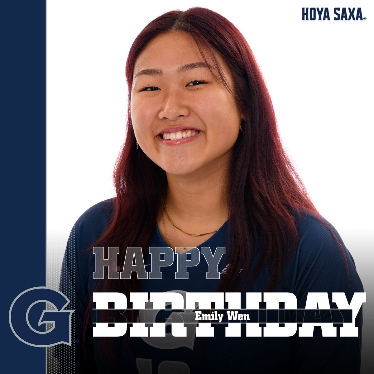 Happy Birthday to our outstanding setter, Emily Wen!!! Hope you have an amazing day today!! #HoyaSaxa