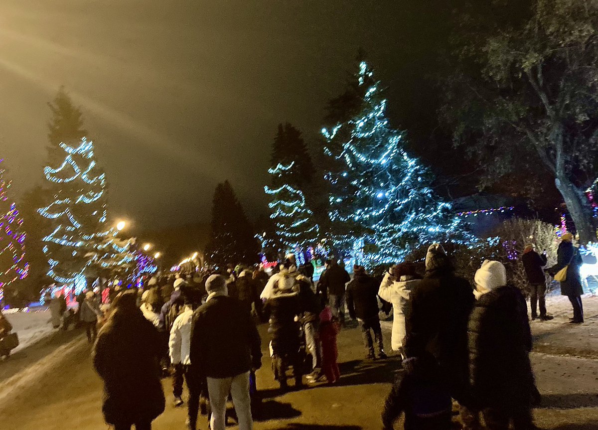 feschukphoto's tweet photo. Candy Cane Lane was packed at the vehicle-free festival! The kid &amp; foster dog dropped off more candy canes to hand out. 

there will be more street party evenings! @YEGCCL https://t.co/cONAaJsv8d