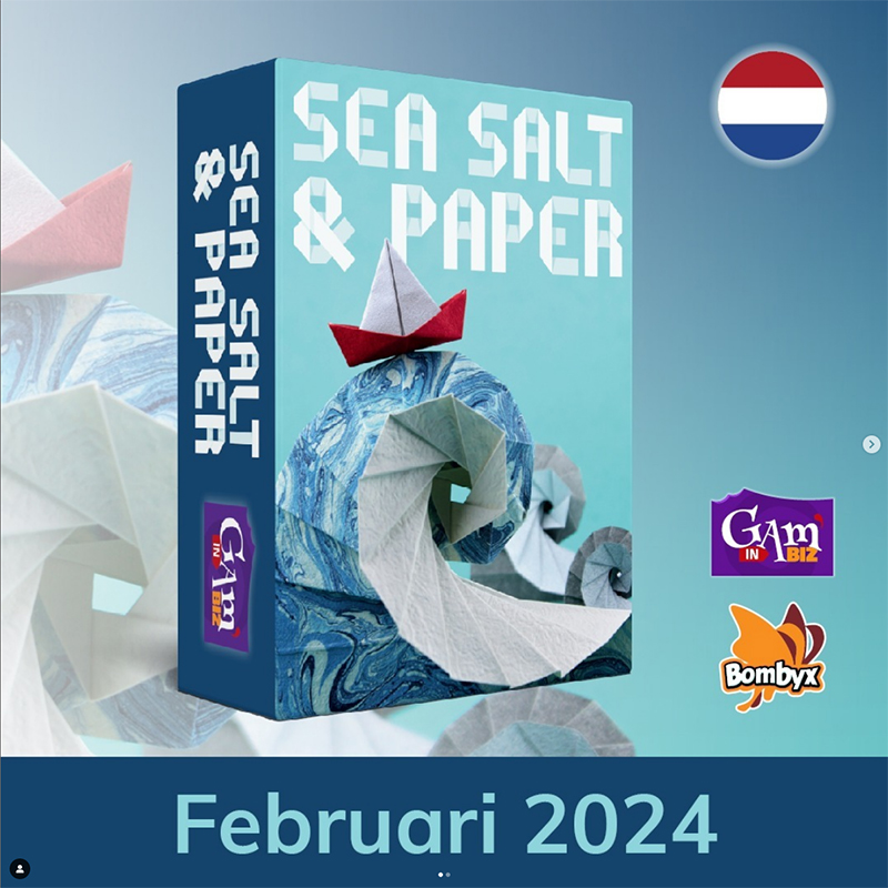 Sea Salt & Paper was begeerd door meerdere uitgevers, maar is opgevist door Gam’inBIZ. Dit leuke spel duikt in februari op in onze wateren. Info: bordspeler.nl/2023/12/10/sea…