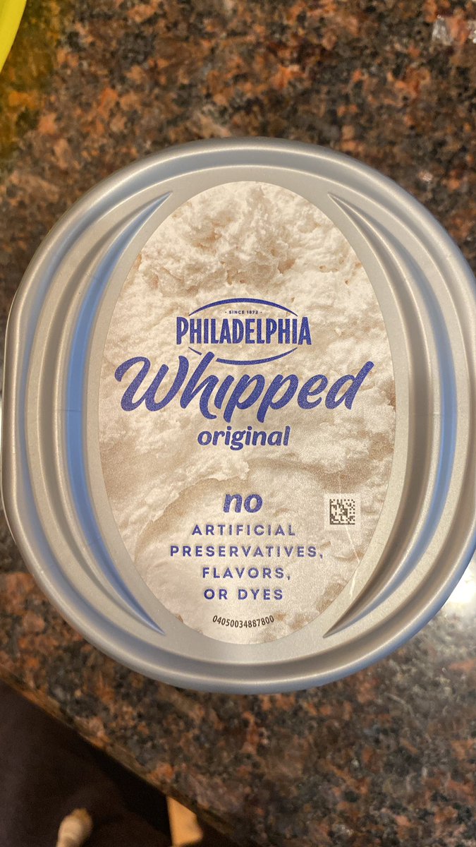 millernotmillar's tweet photo. First time trying this #whipped cream cheese. Am I late to the game? Is this already a thing? Having it on a rainbow bagel by the way. #idoitmyway https://t.co/QJQtFZgGNN