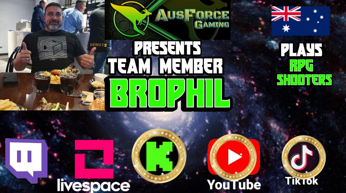 Welcome <a href="/1Brophil/">BROPHIL</a> to the TEAM :) 
Great Man with a Great Plan! Check him out! 
Find him on <a href="/KickStreaming/">KICK</a> <a href="/X/">X</a> <a href="/tiktokaustralia/">TikTok Australia</a> 
kick.com/brophil &amp; Hanging in Discord :) #teamausforcegaming