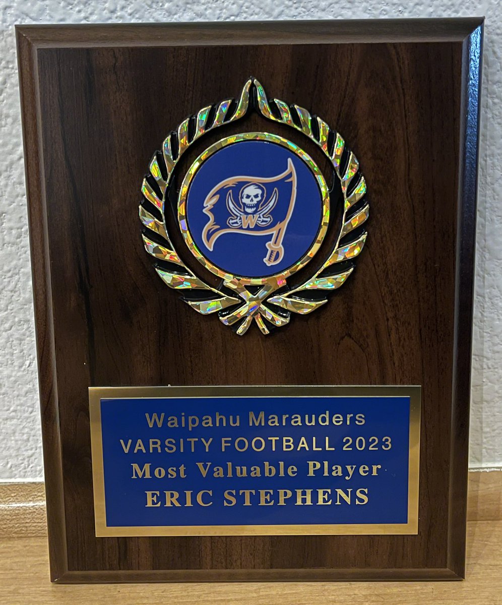 I’m Humbled and Honored to be named MVP of the 2023 Waipahu Marauders, Hawaii D1 State Champions, by my wonderful teammates and coaches. 🙏🏾🏴‍☠️ #94Block