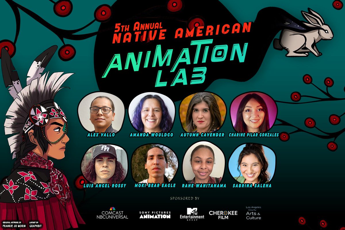 AllianceNative's tweet image. CONGRATS to our 8 fellows!
5th Annual Native American Animation Lab wrapped on Friday December 8th with a pitch panel to @SonyAnimation @MTV @DreamWorks @Crunchyroll @Skydance
THX to our supporters, partners and sponsors!
#nativesinanimation #NativeRepresentation  #storytelling