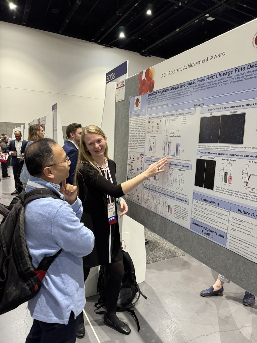 Proud of our lab presenting their  posters at the v busy session last night at #ASH23