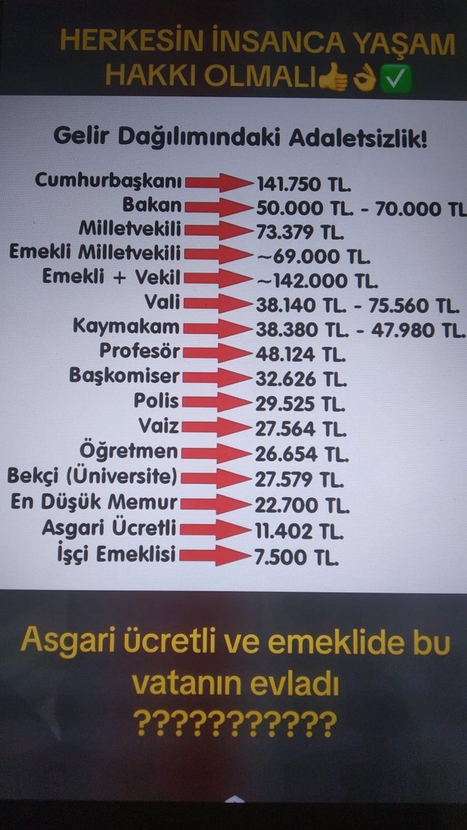 Al sana ak adalet başka söylenecek söz yok #YüzYılınAyıbıEmekliMaaş