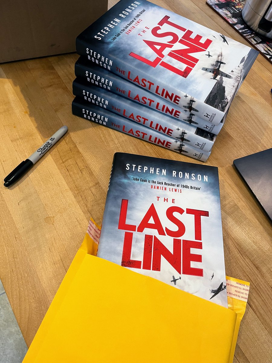 Sending signed copies out to giveaway winners. If you'd like to buy a signed, first edition hardback directly from me (I may have bought too many!), DM me or comment here and we can connect to see if we can work out logistics. US or UK. #TheLastLine
