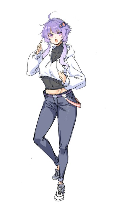 警戒する私服ゆかりさん